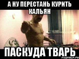 а ну перестань курить кальян паскуда тварь, Мем Паскуда тварь