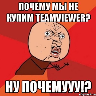 Почему мы не купим Teamviewer? Ну почемууу!?, Мем Почему