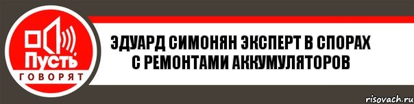 Эдуард Симонян эксперт в спорах с ремонтами аккумуляторов