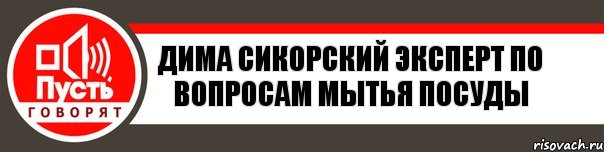 Дима Сикорский эксперт по вопросам мытья посуды, Комикс   пусть говорят