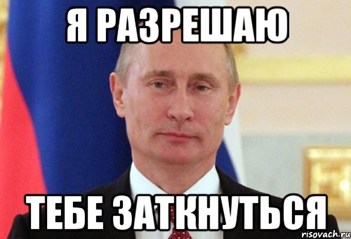 я разрешаю тебе заткнуться, Мем  Путин