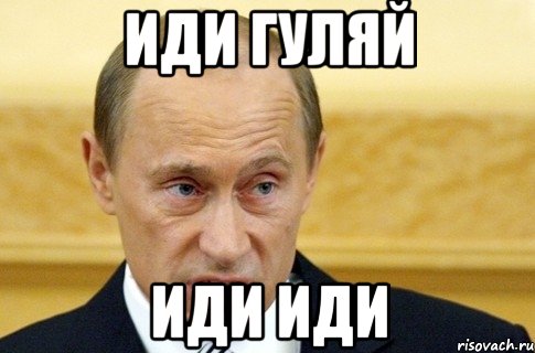 иди гуляй иди иди, Мем путин