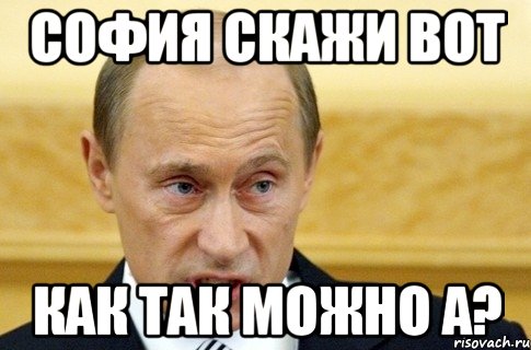 софия скажи вот как так можно а?, Мем путин