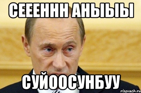 СЕЕЕННН АНЫЫЫ СУЙООСУНБУУ, Мем путин