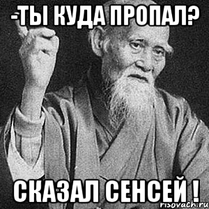 -Ты куда пропал? сказал Сенсей !, Мем Монах-мудрец (сэнсей)