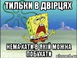 тильки в Двірцях нема хати в якій можна побухати, Мем Спанч Боб плачет