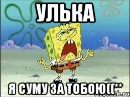 Улька Я суму за тобою((**, Мем Спанч Боб плачет