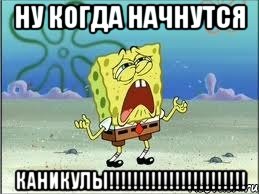 Ну когда начнутся КАНИКУЛЫ!!!!!!!!!!!!!!!!!!!!!!!, Мем Спанч Боб плачет