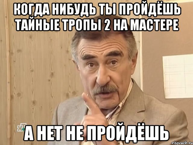 когда нибудь ты пройдёшь тайные тропы 2 на мастере а нет не пройдёшь, Мем Каневский (Но это уже совсем другая история)