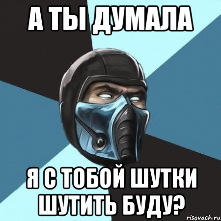 а ты думала я с тобой шутки шутить буду?, Мем Саб-Зиро