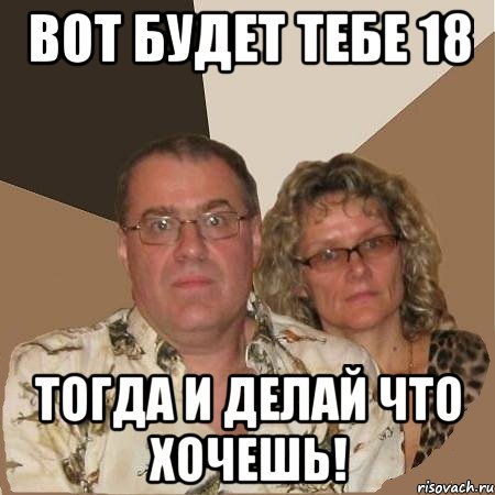 Вот будет тебе 18 Тогда и делай что хочешь!, Мем  Злые родители