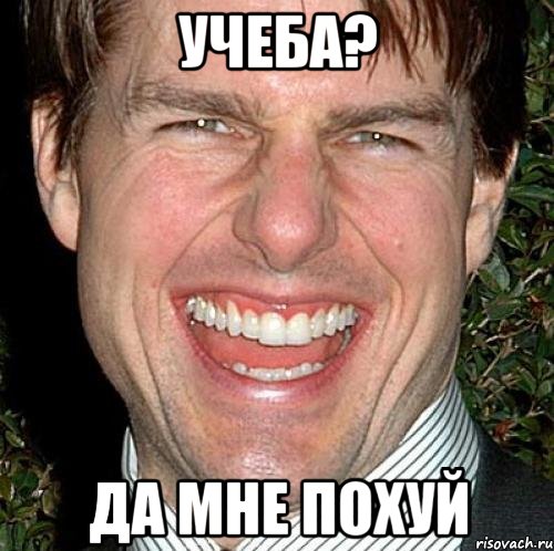 УЧЕБА? ДА МНЕ ПОХУЙ, Мем Том Круз