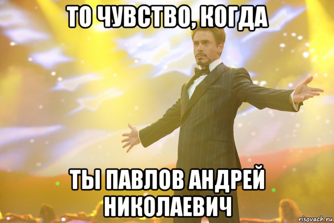 То чувство, когда ты Павлов Андрей Николаевич, Мем Тони Старк (Роберт Дауни младший)