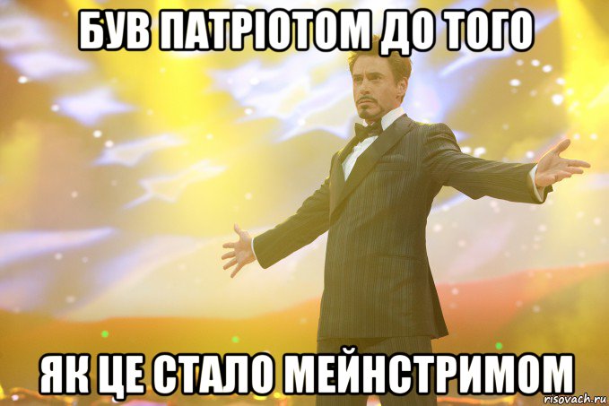 був патріотом до того як це стало мейнстримом, Мем Тони Старк (Роберт Дауни младший)