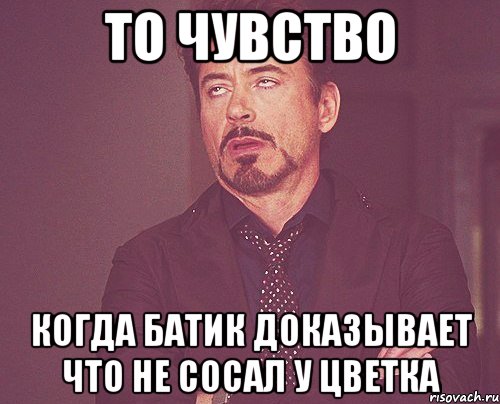 То чувство Когда Батик доказывает что не сосал у цветка, Мем твое выражение лица