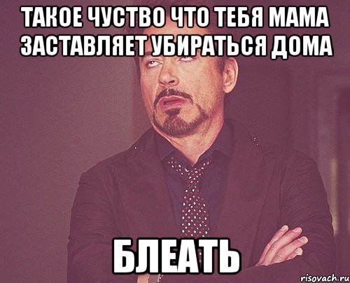 Такое чуство Что тебя Мама заставляет убираться Дома Блеать, Мем твое выражение лица