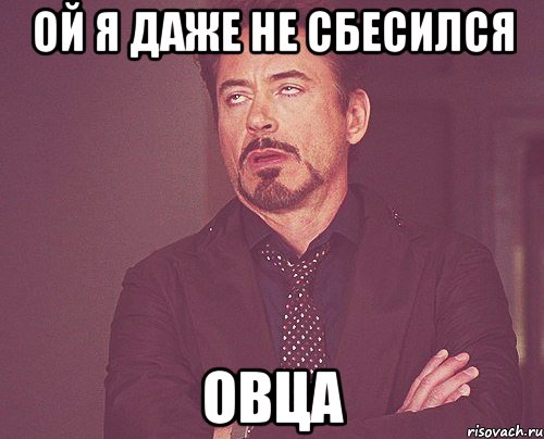 ой я даже не сбесился овца, Мем твое выражение лица