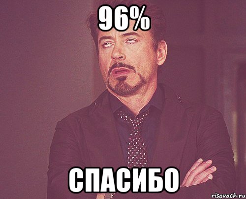 96% спасибо, Мем твое выражение лица