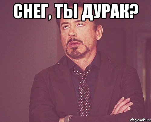 Снег, ты дурак? , Мем твое выражение лица