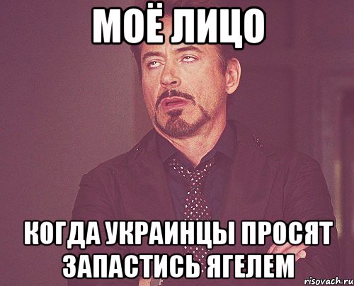 Моё лицо Когда Украинцы просят запастись ягелем, Мем твое выражение лица