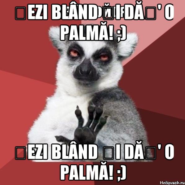 ȘEZI BLÂND ȘI DĂȚ' O PALMĂ! ;) ȘEZI BLÂND ȘI DĂȚ' O PALMĂ! ;), Мем Узбагойзя