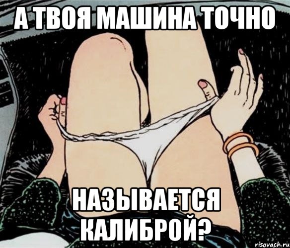 А твоя машина точно называется калиброй?, Мем А ты точно