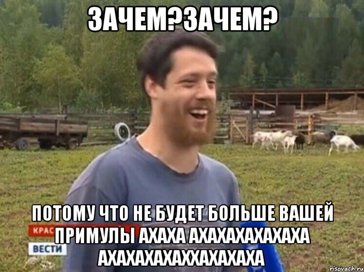 Зачем?Зачем? Потому что не будет больше вашей Примулы АХАХА АХАХАХАХАХАХА АХАХАХАХАХХАХАХАХА