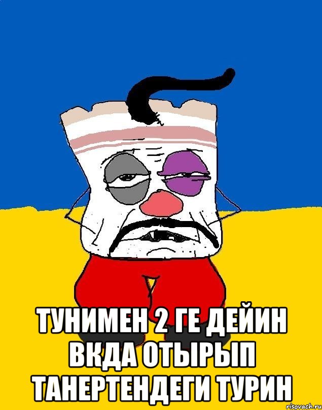  тунимен 2 ге дейин вкда отырып танертендеги турин, Мем Западенец - тухлое сало