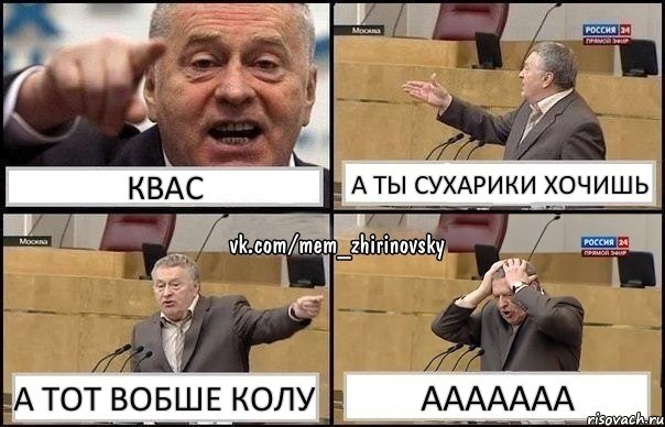 квас а ты сухарики хочишь а тот вобше колу ааааааа, Комикс Жирик