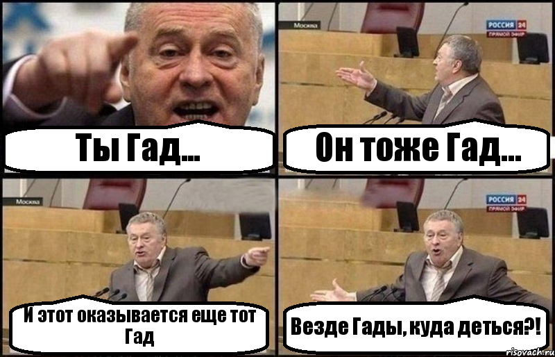 Ты Гад... Он тоже Гад... И этот оказывается еще тот Гад Везде Гады, куда деться?!, Комикс Жириновский