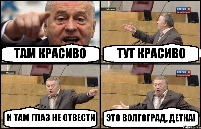 ТАМ КРАСИВО ТУТ КРАСИВО И ТАМ ГЛАЗ НЕ ОТВЕСТИ ЭТО ВОЛГОГРАД, ДЕТКА!, Комикс Жириновский