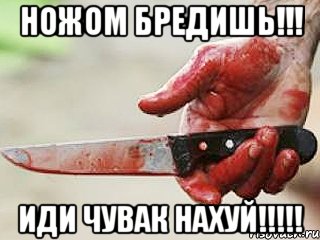 ножом бредишь!!! иди чувак нахуй!!!!!