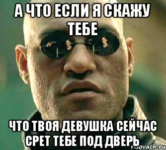 а что если я скажу тебе что твоя девушка сейчас срет тебе под дверь, Мем  а что если я скажу тебе