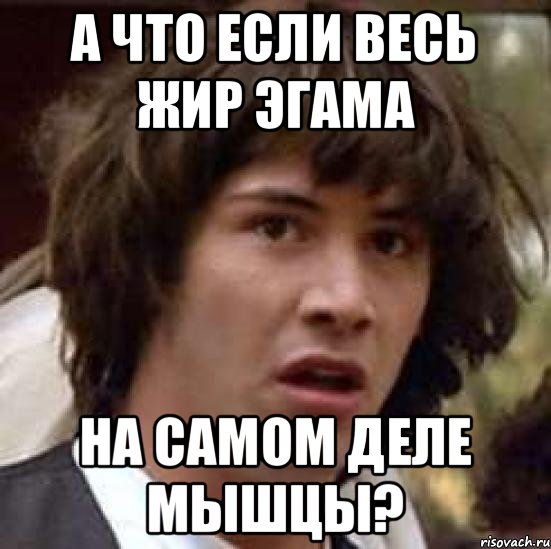 а что если весь жир эгама на самом деле мышцы?, Мем А что если (Киану Ривз)