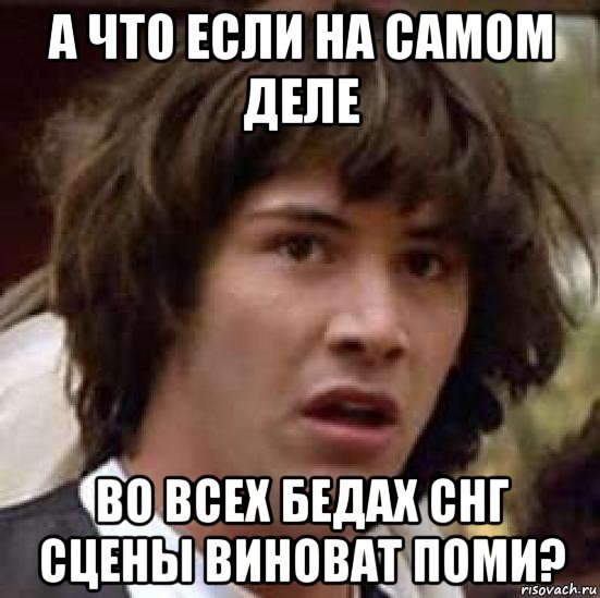 а что если на самом деле во всех бедах снг сцены виноват поми?, Мем А что если (Киану Ривз)