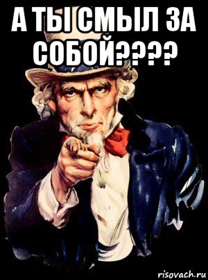 а ты смыл за собой???? , Мем а ты