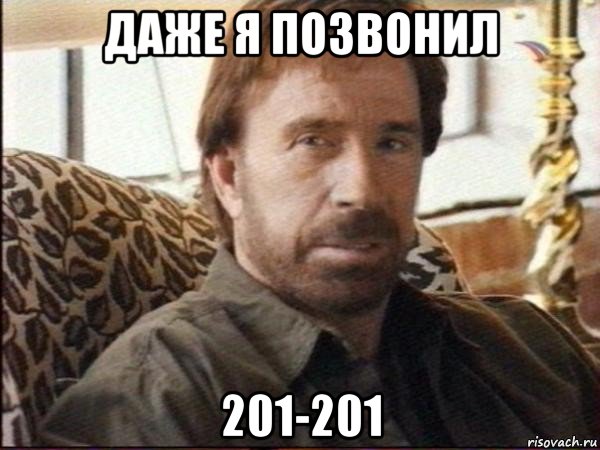 даже я позвонил 201-201, Мем чак норрис