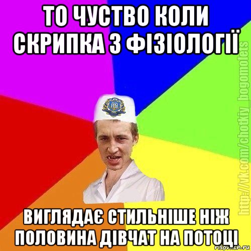 то чуство коли скрипка з фізіології виглядає стильніше ніж половина дівчат на потоці, Мем Чоткий пацан