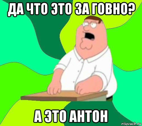 да что это за говно? а это антон, Мем  Да всем насрать (Гриффин)