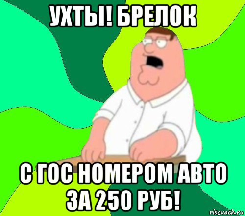 ухты! брелок с гос номером авто за 250 руб!, Мем  Да всем насрать (Гриффин)