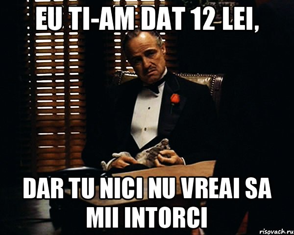 Eu ti-am dat 12 lei, dar tu nici nu vreai sa mii intorci, Мем Дон Вито Корлеоне