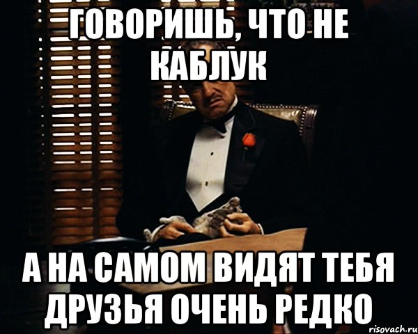 Говоришь, что не каблук а на самом видят тебя друзья очень редко, Мем Дон Вито Корлеоне