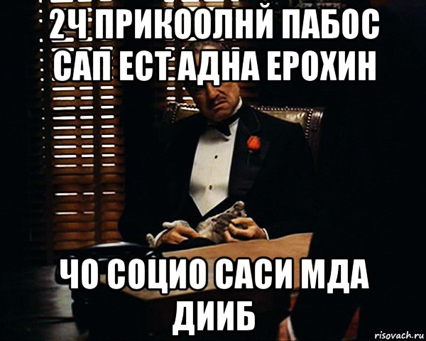 2ч прикоолнй пабос сап ест адна ерохин чо социо саси мда дииб, Мем Дон Вито Корлеоне