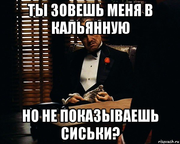 ты зовешь меня в кальянную но не показываешь сиськи?, Мем Дон Вито Корлеоне