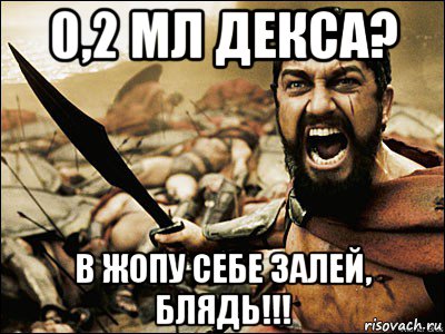 0,2 мл декса? в жопу себе залей, блядь!!!, Мем Это Спарта