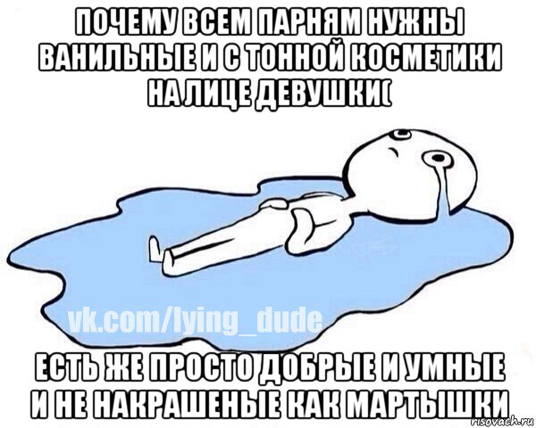 почему всем парням нужны ванильные и с тонной косметики на лице девушки( есть же просто добрые и умные и не накрашеные как мартышки, Мем Этот момент когда