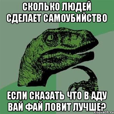 сколько людей сделает самоубийство если сказать что в аду вай фай ловит лучше?, Мем Филосораптор