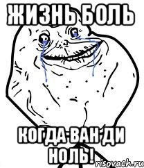 ЖИЗНЬ БОЛЬ КОГДА ВАН ДИ НОЛЬ!, Мем Forever Alone