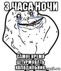 3 часа ночи самое время штурмовать холодильник, Мем Forever Alone