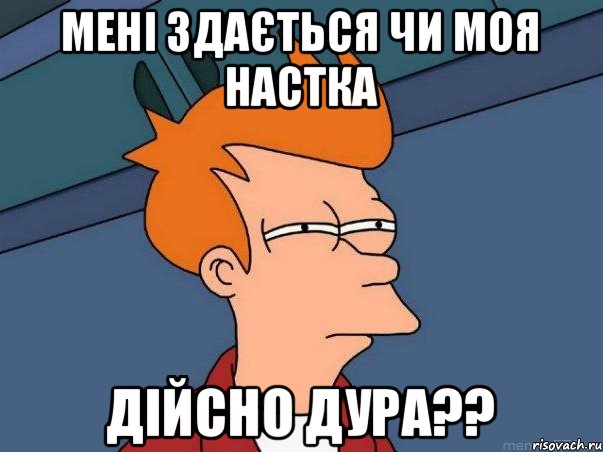 Мені здається чи моя Настка Дійсно дура??, Мем  Фрай (мне кажется или)